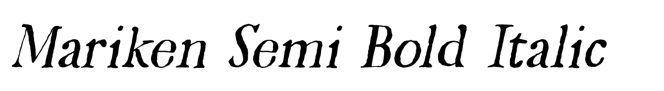 Mariken Semi Bold Italic